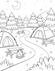 136+ Beautiful Landscape Coloring Pages: Mountains, Oceans, and Forest Scenes - image 33