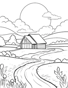 136+ Beautiful Landscape Coloring Pages: Mountains, Oceans, and Forest Scenes - image 26