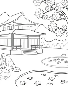 136+ Beautiful Landscape Coloring Pages: Mountains, Oceans, and Forest Scenes - image 2
