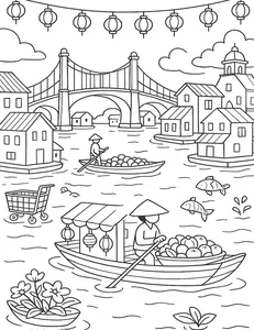 136+ Beautiful Landscape Coloring Pages: Mountains, Oceans, and Forest Scenes - image 16