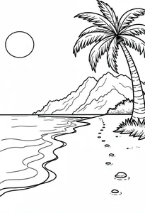 136+ Beautiful Landscape Coloring Pages: Mountains, Oceans, and Forest Scenes - image 13