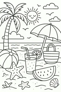 136+ Beautiful Landscape Coloring Pages: Mountains, Oceans, and Forest Scenes - image 30
