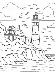 136+ Beautiful Landscape Coloring Pages: Mountains, Oceans, and Forest Scenes - image 14