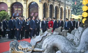 Philippine President Marcos Jr. Experiences Traditional Tet Culture at Thang Long Imperial Citadel - image 2