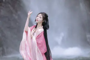 YiTuYu Vol8765 Yi Xiao Zhi Zhi Zhi Zhi Ethereal Pink Hanfu Beauty by the Waterfall - image 7