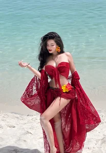 Saigon Influencer Vo Ngoc Tran Stuns in Bold Cut-Out Beach Dress Fashion - image 5
