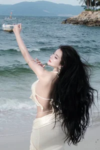 Saigon Influencer Vo Ngoc Tran Stuns in Bold Cut-Out Beach Dress Fashion - image 4