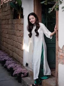 Karen Nguyen radiates timeless elegance in a pure white traditional Ao Dai - image 12