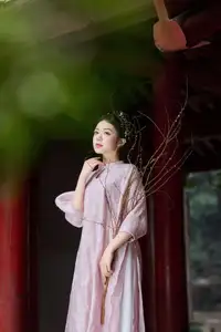 Elegant East Asian Beauty: Gentle Young Woman in Classical Traditional Attire - image 6