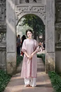 Elegant East Asian Beauty: Gentle Young Woman in Classical Traditional Attire - image 4