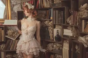 Coser Ely_eee: Mysterious Book Witch in the Ancient Library - image 6