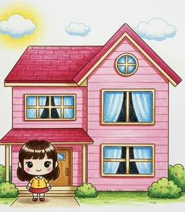 Beautiful and Simple House Drawing Ideas for Beginners and Kids - image 14
