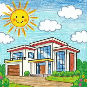 Beautiful and Simple House Drawing Ideas for Beginners and Kids - image 17