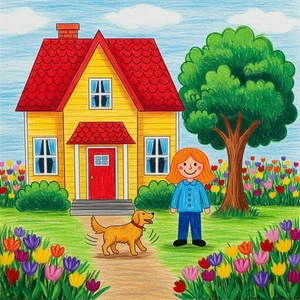 Beautiful and Simple House Drawing Ideas for Beginners and Kids - image 19