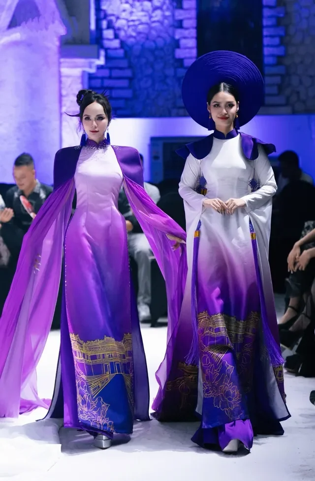 Elegant Ao Dai Collection Showcases Hue Imperial Court Heritage through Modern Modeling