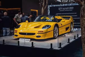 Vibrant Yellow Ferrari F50: Witness the World's Most Expensive Supercar Breaking Auction Records, Valued Over $9 Million! - image 0