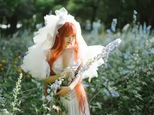 Coser Chunmomo | Ethereal Bride in a Dreamy Flower Garden Wedding Dress - image 3