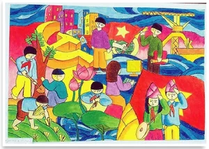 Inspiring Paintings Celebrating the Ho Chi Minh Communist Youth Union - image 8