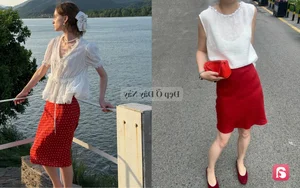 Elegant Style Guide: How to Master the White Shirt and Red Skirt Combo - image 4