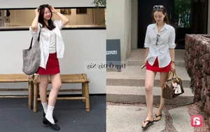 Elegant Style Guide: How to Master the White Shirt and Red Skirt Combo - image 1