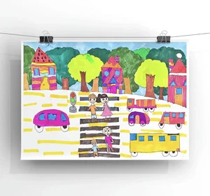 Creative and Meaningful Traffic Safety Drawing Ideas for School Projects - image 1