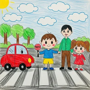 Creative and Meaningful Traffic Safety Drawing Ideas for School Projects - image 8