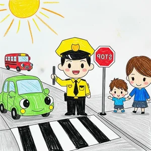 Creative and Meaningful Traffic Safety Drawing Ideas for School Projects - image 11
