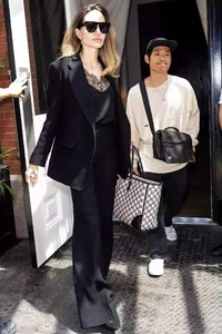 Pax Jolie-Pitt and Angelina Jolie Elegant Mother-Son Duo Public Appearance - image 4