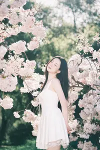 Spring Muse: Pristine Beauty and Grace Amidst Blooming Cherry Blossoms. - image 8