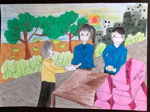 Heartwarming 6th-Grade Artworks Expressing Human Love and Compassion - image 5