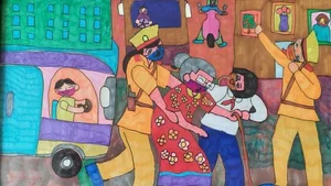Heartwarming 6th-Grade Artworks Expressing Human Love and Compassion - image 24