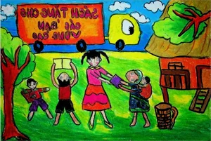Heartwarming 6th-Grade Artworks Expressing Human Love and Compassion - image 35