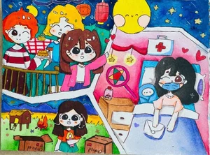 Heartwarming 6th-Grade Artworks Expressing Human Love and Compassion - image 6