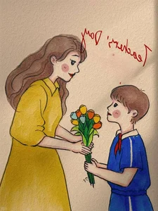 Heartwarming 6th-Grade Artworks Expressing Human Love and Compassion - image 31