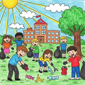 Heartwarming 6th-Grade Artworks Expressing Human Love and Compassion - image 40