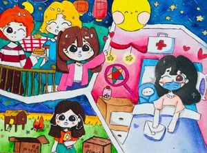 Heartwarming 6th-Grade Artworks Expressing Human Love and Compassion - image 12