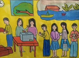 Heartwarming 6th-Grade Artworks Expressing Human Love and Compassion - image 25