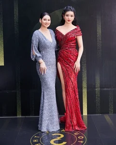 Elegance Redefined: Runner-up Huyen My and MC Mai Ngoc Showcase Stunning Style and Sophistication - image 2
