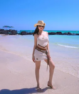 Huyen Baby radiates elegance in chic beachwear with a stunning summer vibe - image 6