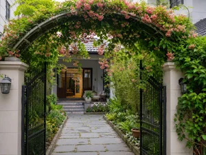 30 Stunning Front Yard Flower Trellis and Climbing Plant Designs for Shade - image 1