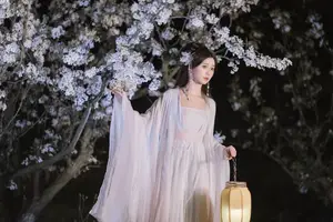 YiTuYu Vol.8782: Chu Yuan Yuan's Ethereal Beauty Amidst Cherry Blossoms Night - image 13