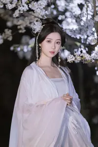 YiTuYu Vol.8782: Chu Yuan Yuan's Ethereal Beauty Amidst Cherry Blossoms Night - image 18
