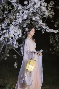 YiTuYu Vol.8782: Chu Yuan Yuan's Ethereal Beauty Amidst Cherry Blossoms Night - image 16