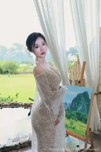Nan Qiao: Graceful Charm in Jade Green Cheongsam - XiuRen No.10538 Collection - image 40