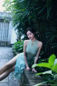 Nan Qiao: Graceful Charm in Jade Green Cheongsam - XiuRen No.10538 Collection - image 14