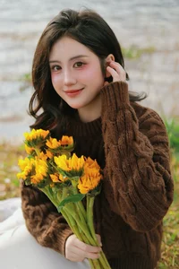 Autumn Muse: Cozy Knits and Radiant Sunflowers - image 3