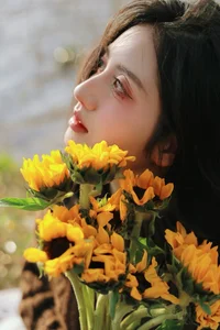 Autumn Muse: Cozy Knits and Radiant Sunflowers - image 0