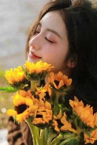 Autumn Muse: Cozy Knits and Radiant Sunflowers - image 1