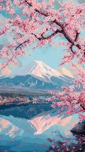 Elegant Cherry Blossom Paintings: Beautiful Peach Blossom Art for Modern Homes - image 1