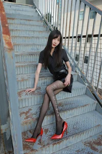 Elegant IESS Tuan Tuan Photography: Stunning Long Legs and Iconic Red High Heels Collection - image 5